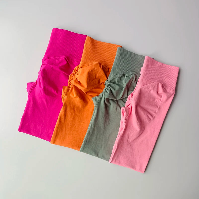 Women’s High-Waist Yoga Leggings – Seamless Push-Up Fitness Pants