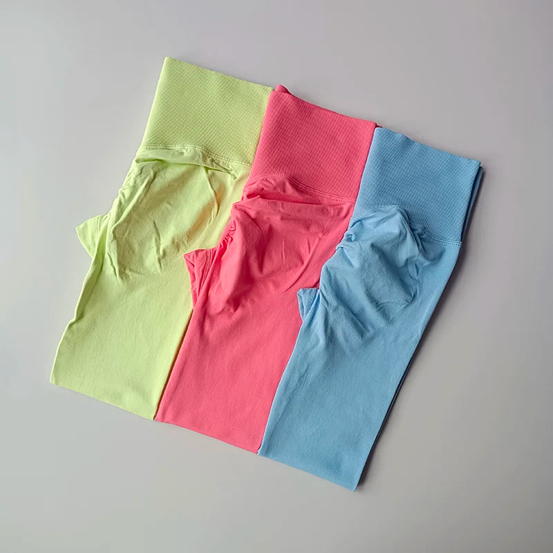 Women’s High-Waist Yoga Leggings – Seamless Push-Up Fitness Pants