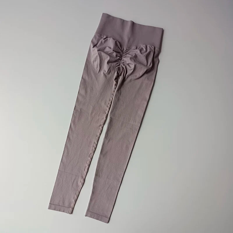 Women’s High-Waist Yoga Leggings – Seamless Push-Up Fitness Pants