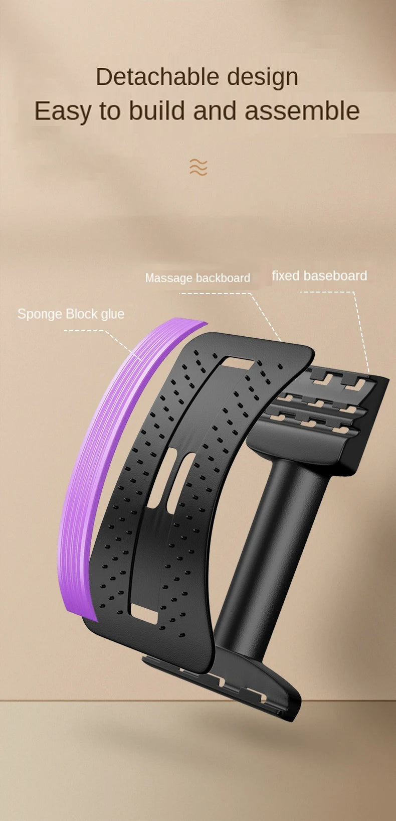Lumbar Stretching & Spine Alignment Device for Back Relief