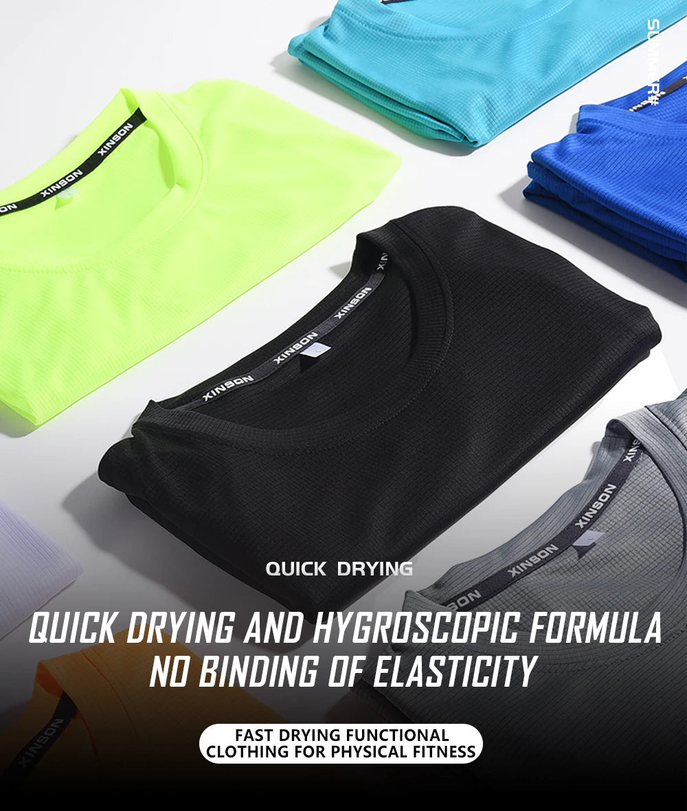Men’s Quick-Dry Gym T-Shirt – Short Sleeve Fitness & Running Top