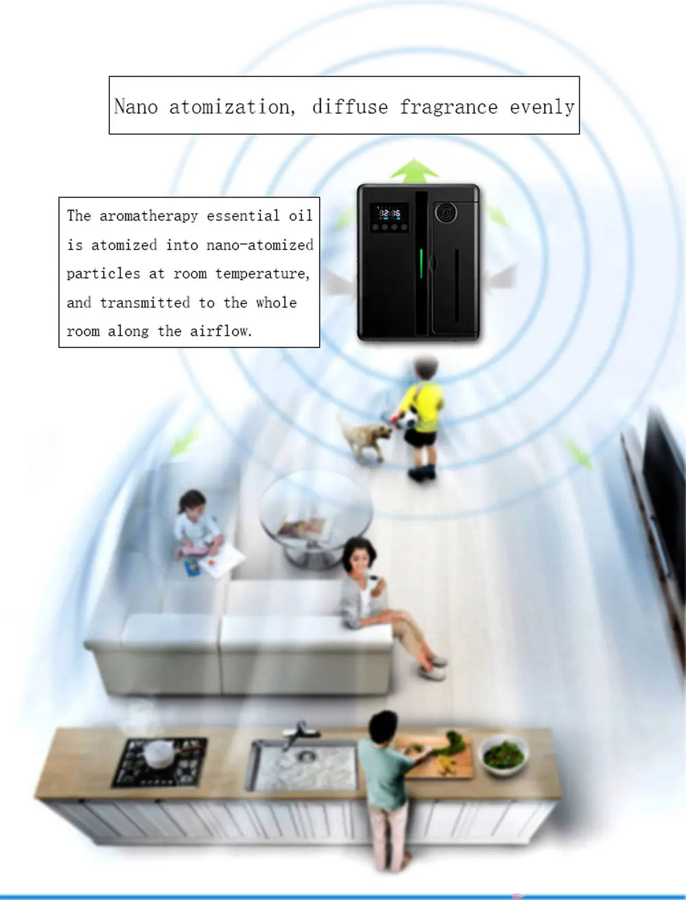 Wall-Mounted Bluetooth Essential Oil Diffuser – Hotel & Home Air Freshener