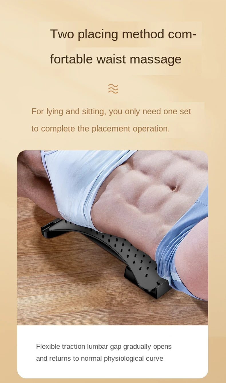 Lumbar Stretching & Spine Alignment Device for Back Relief