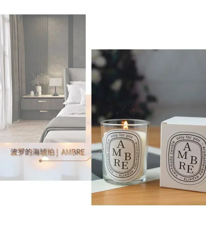 Romantic Transparent Scented Fragrance Candle Light Gift Scented Aromatic Candles Guest Gift Candles Wedding Candles Candle Jar