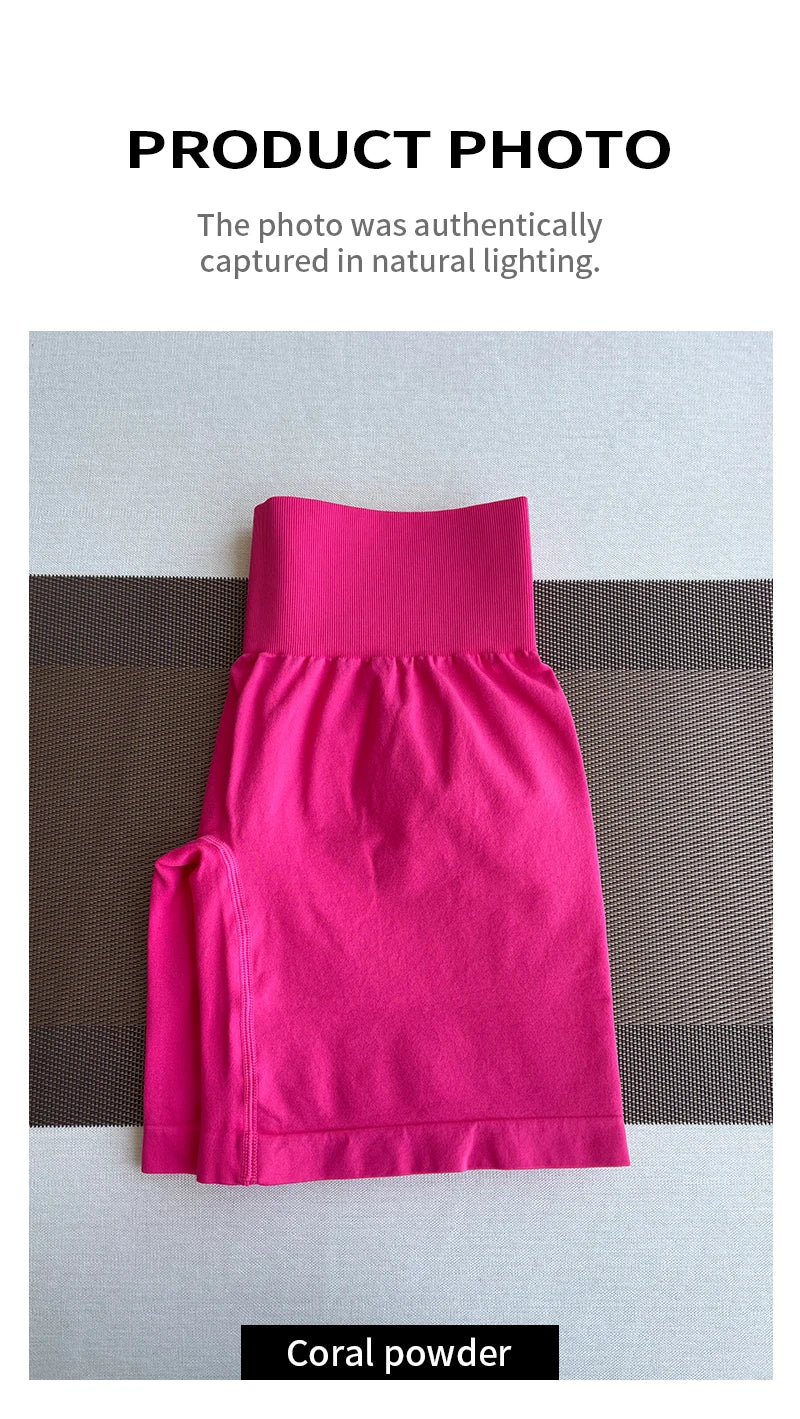 TKITK Women’s Seamless Spandex Shorts – Soft Workout & Yoga Tights