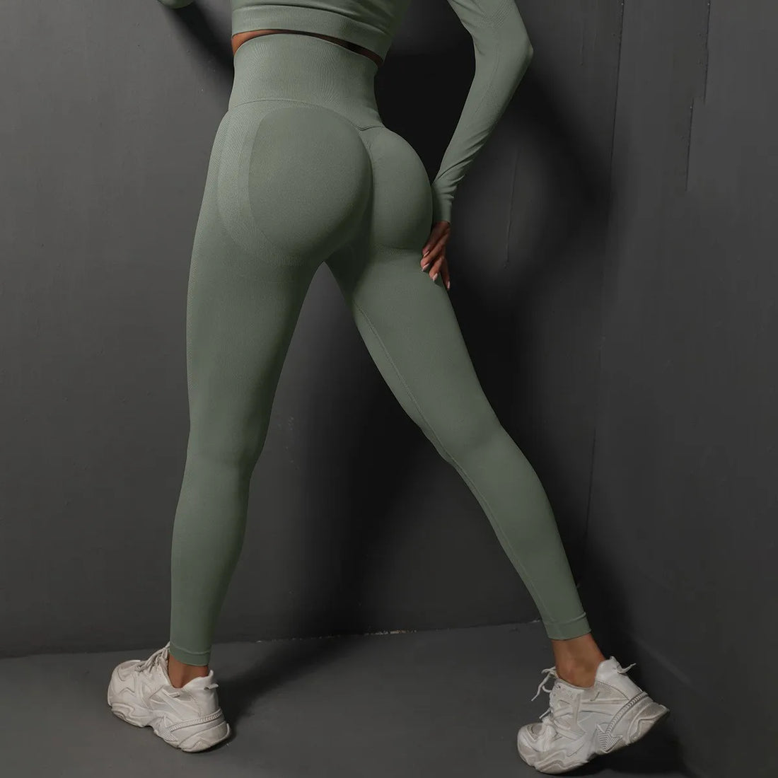 Women’s High-Waist Yoga Leggings – Seamless Push-Up Fitness Pants