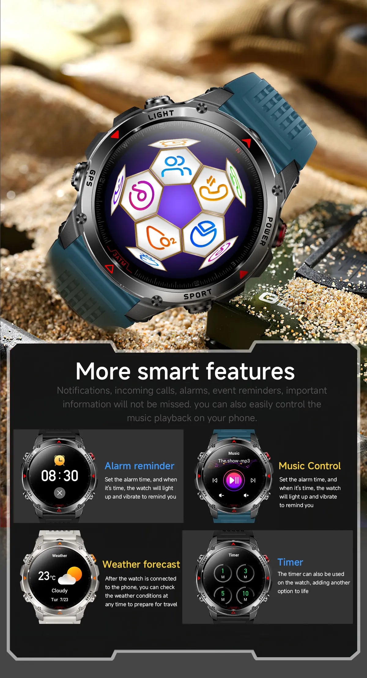 Military T-Rex 3 Smartwatch