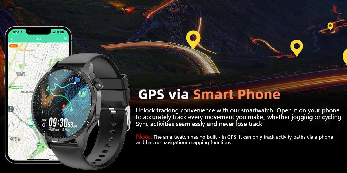 Men’s Smartwatch – 360×360 AMOLED GPS NFC & Bluetooth Call