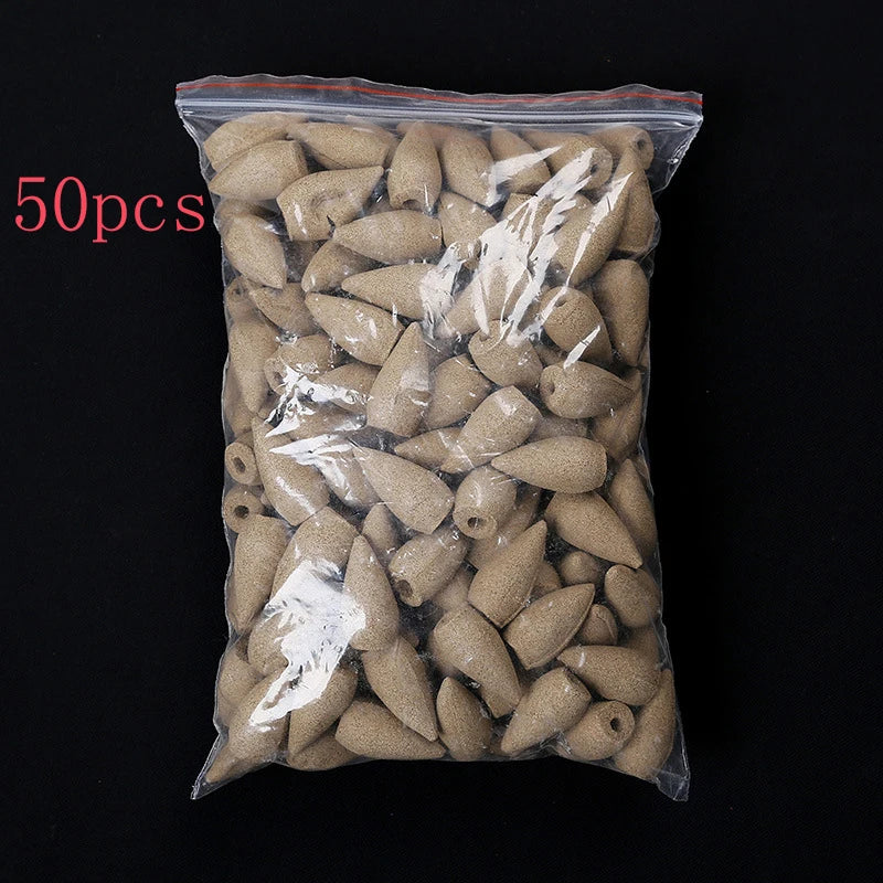 Mixed Backflow Incense Cones – Sandalwood, Lavender & Multi-Scented