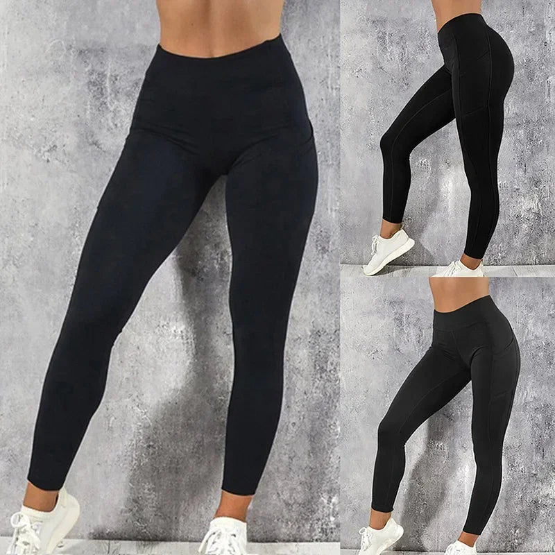 Women’s Pocketed Gym Leggings – Stretchy Yoga & Running Pants