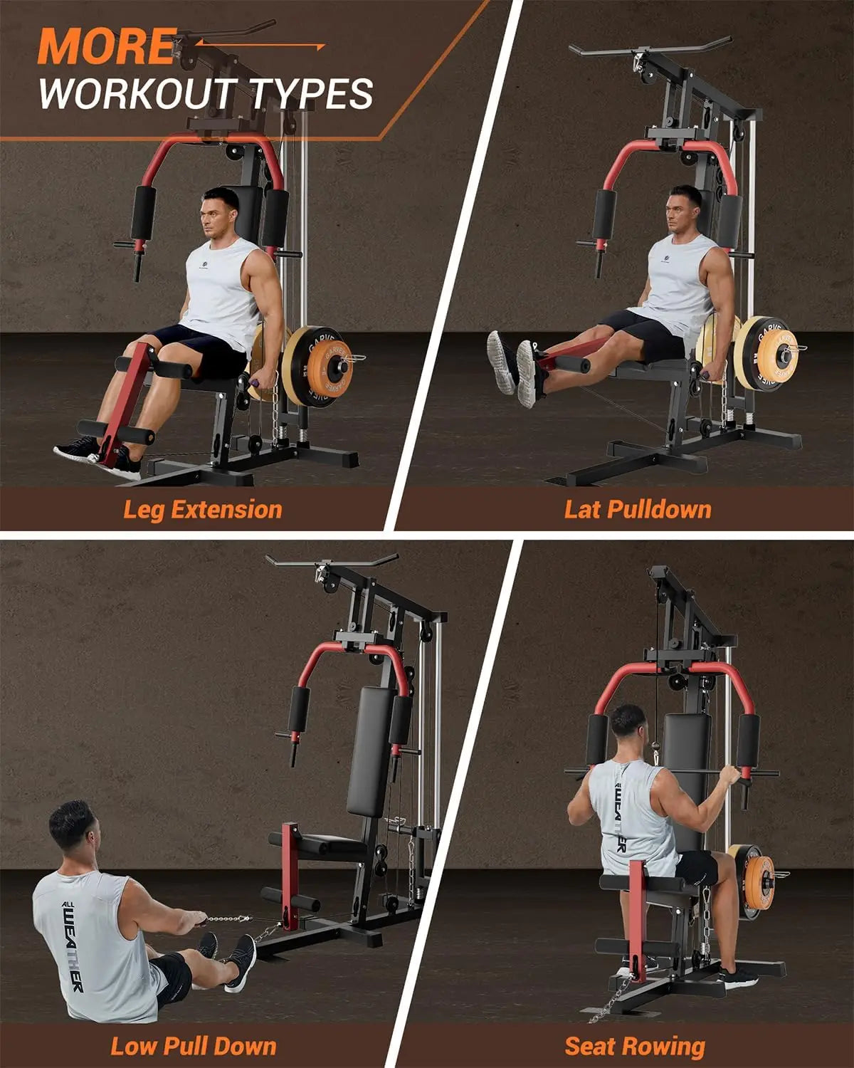 Home Gym Machine – Full-Body Workout with Pulley & Leg Press