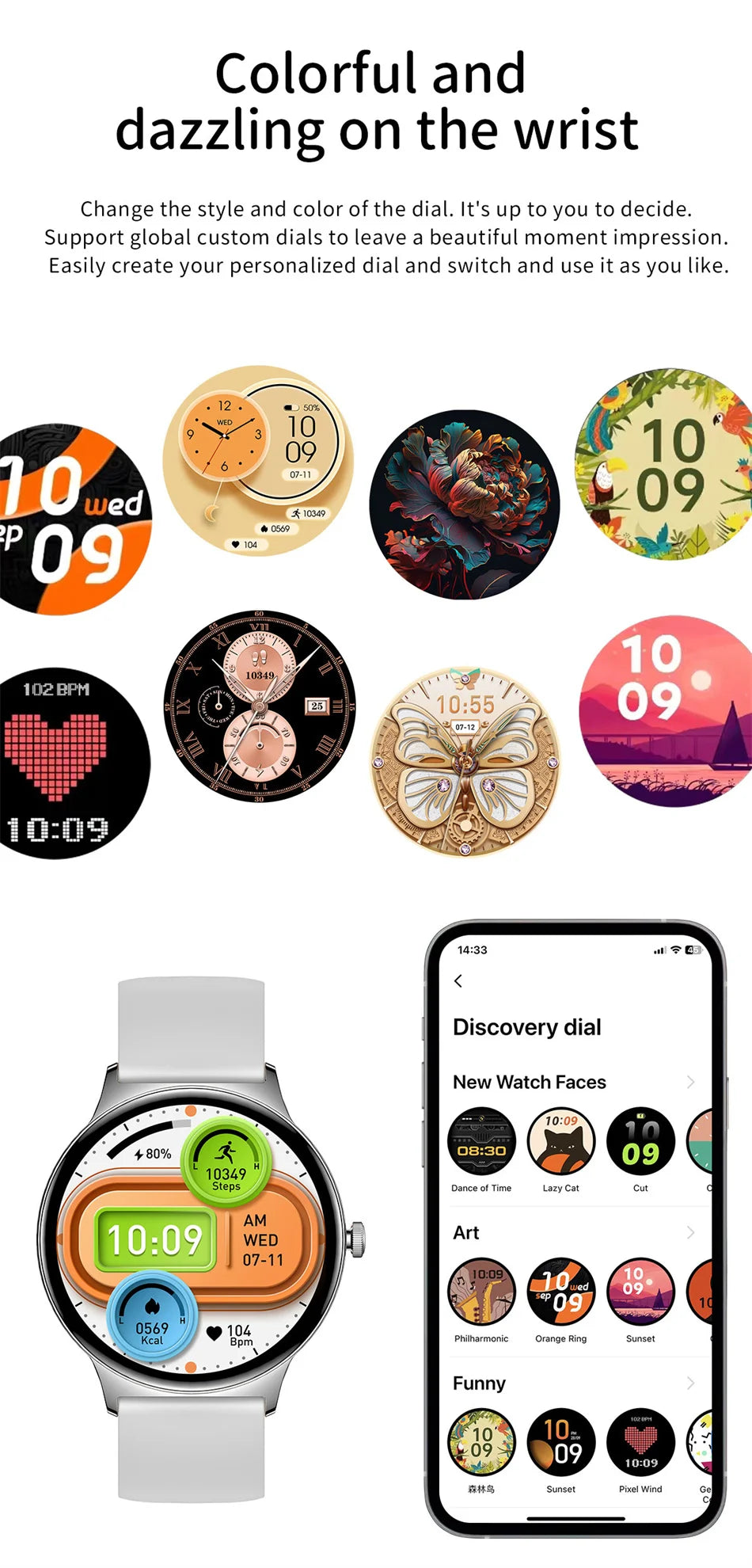 Ultra-Slim AMOLED Smartwatch – Heart Rate & BT Calling for Women