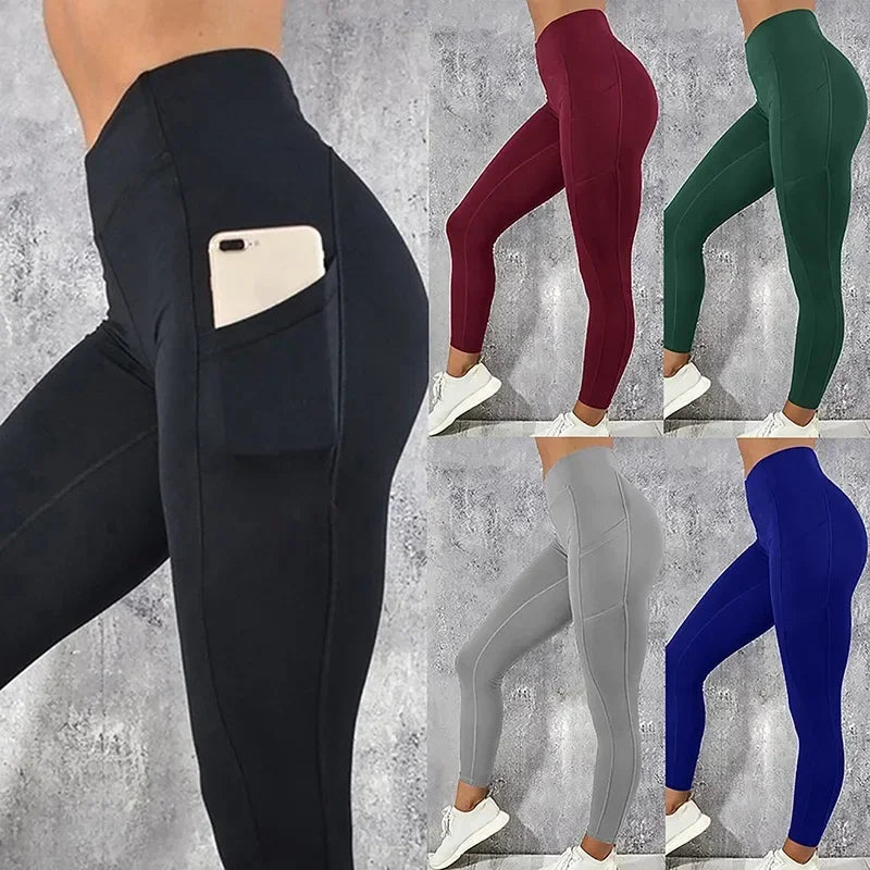 Women’s Pocketed Gym Leggings – Stretchy Yoga & Running Pants