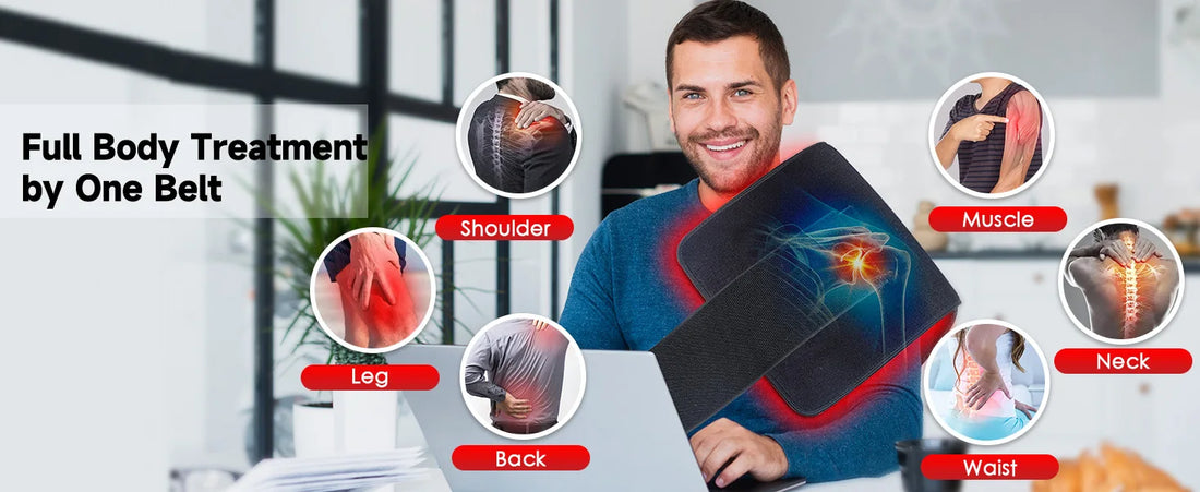 660nm & 850nm Red Light Belt 360 LEDs Near Infrared Photon Wrap for Full Body Pain Relief & Muscle Relaxation