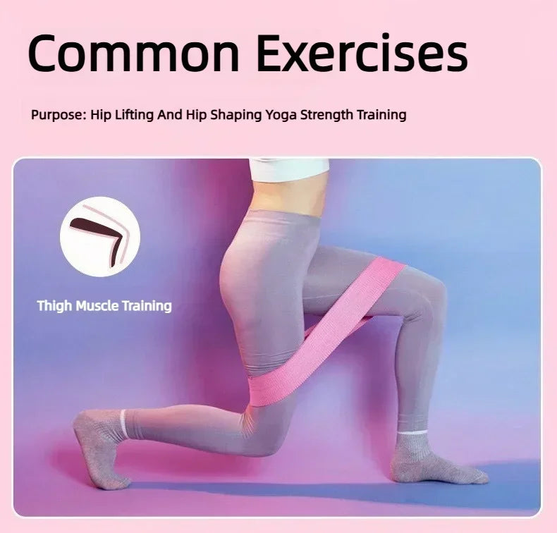 Fabric Resistance Hip & Booty Bands – 3-Piece Glute & Thigh Workout Set