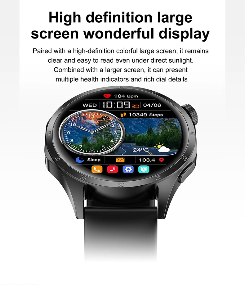 Men’s Smartwatch – 360×360 AMOLED GPS NFC & Bluetooth Call