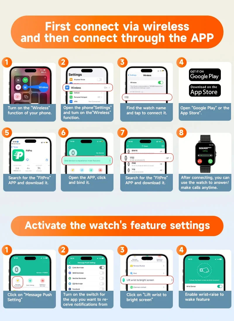 1.44" Color Screen Smartwatch – Bluetooth Call & Health Monitoring