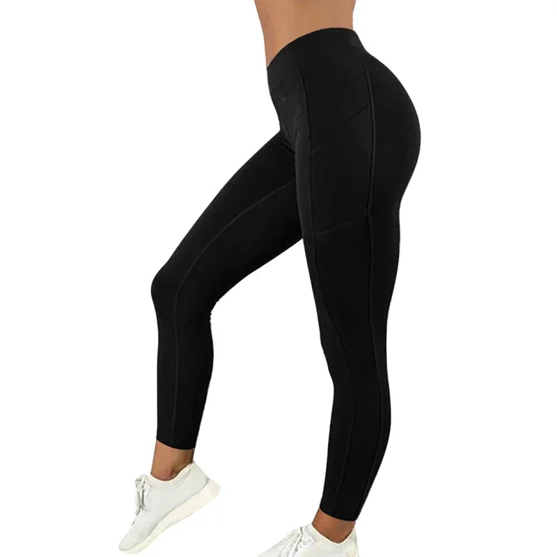 Women’s Pocketed Gym Leggings – Stretchy Yoga & Running Pants