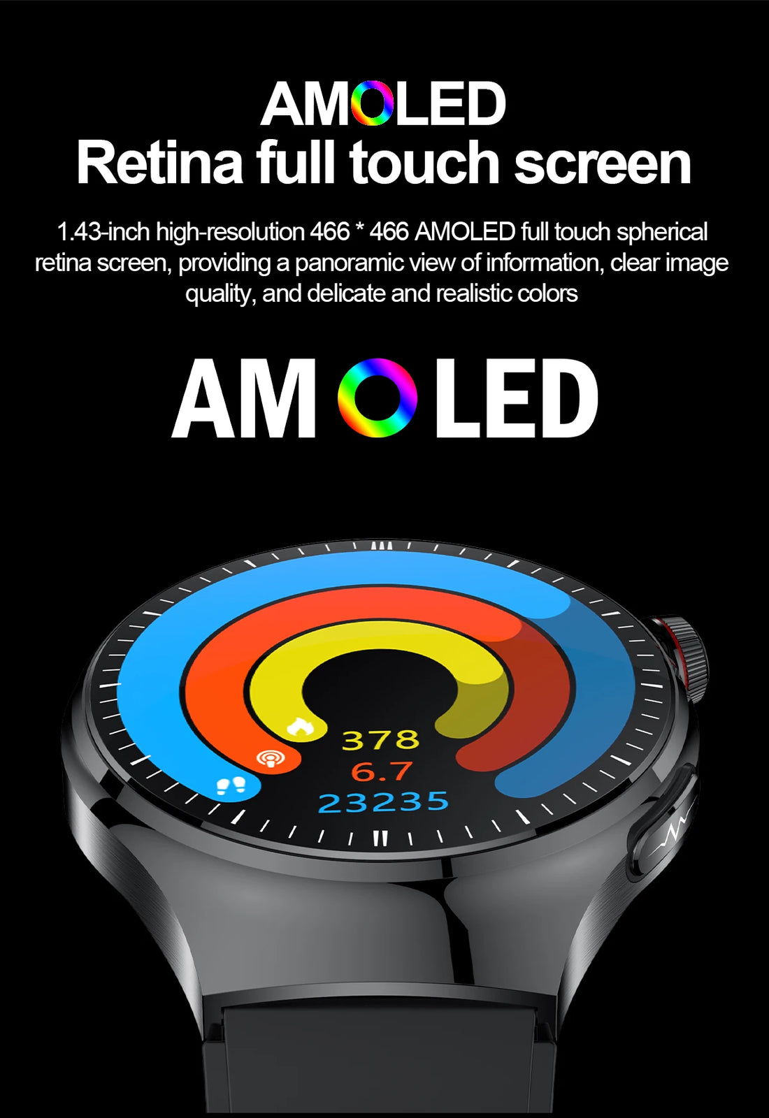 Nursing-Grade Health Smartwatch – Blood Oxygen, ECG, & Body Metrics
