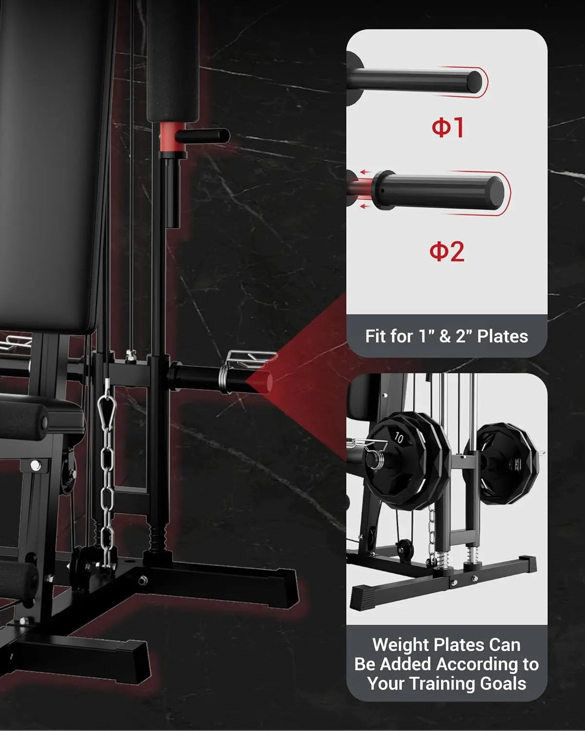 Home Gym Machine – Full-Body Workout with Pulley & Leg Press
