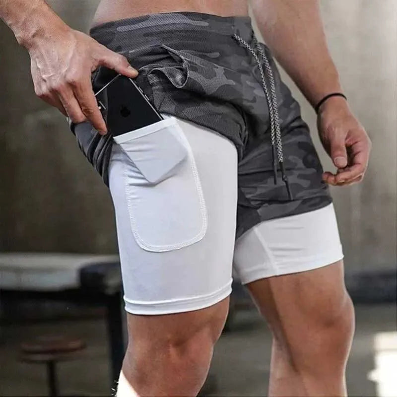 Men’s 2-in-1 Camo Running Shorts