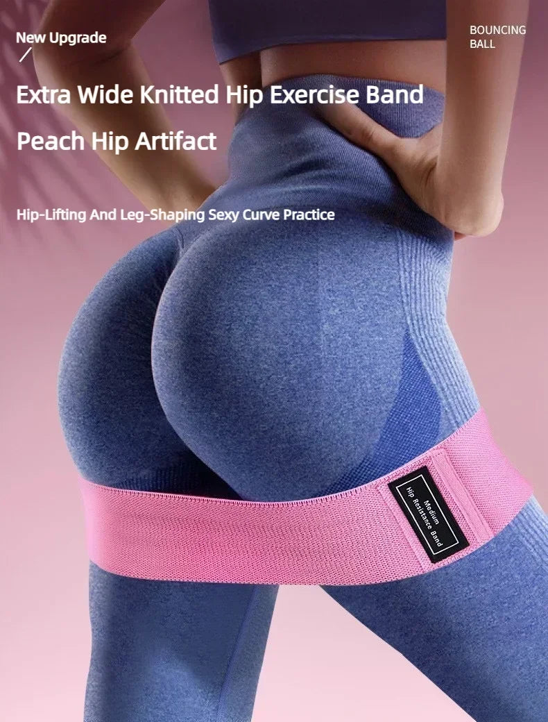 Fabric Resistance Hip & Booty Bands – 3-Piece Glute & Thigh Workout Set