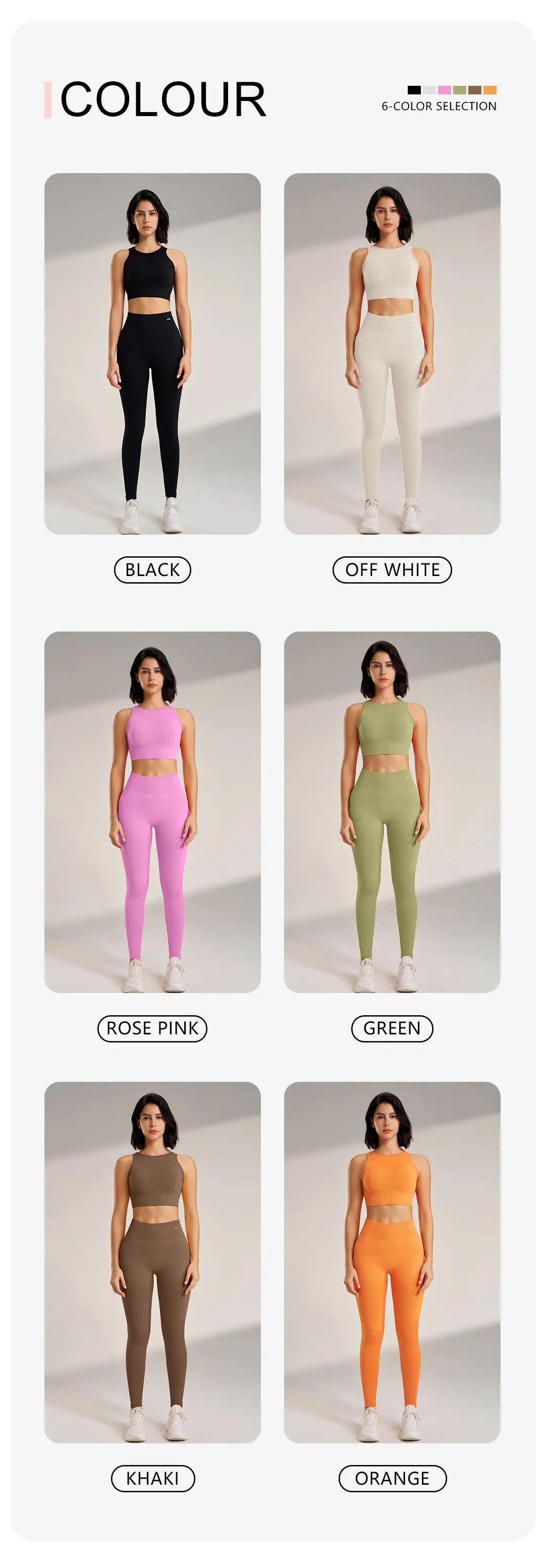 Women’s Two-Piece Yoga Set – High-Waisted Leggings & Seamless Top