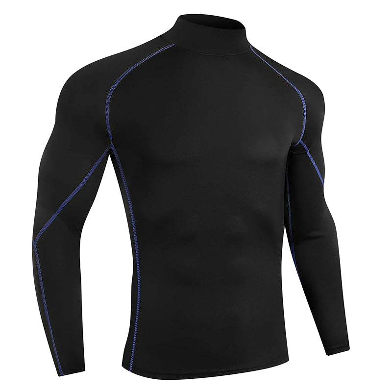 Men’s Quick-Dry Running T-Shirt – Long Sleeve Compression Gym Top