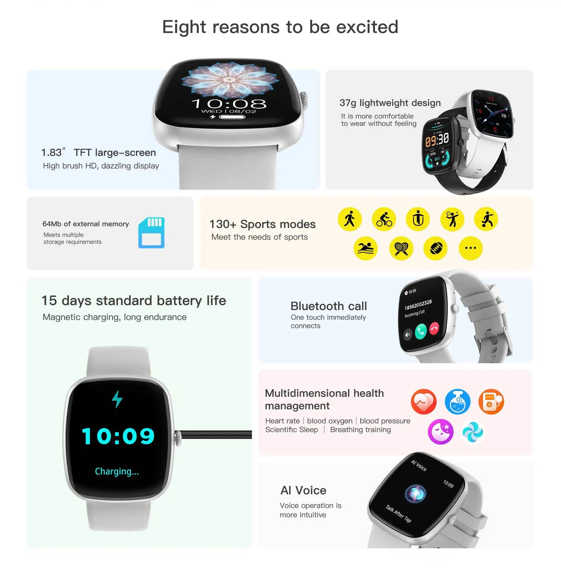 Z139 Women’s Sports Smartwatch – 1.83” TFT Screen with Health Monitor
