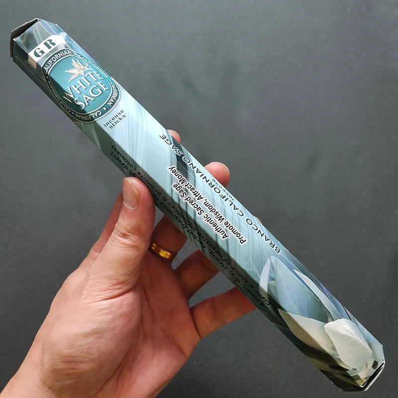 20 Sticks Indian Incense – White Sage, Lavender & Aromatherapy Scents