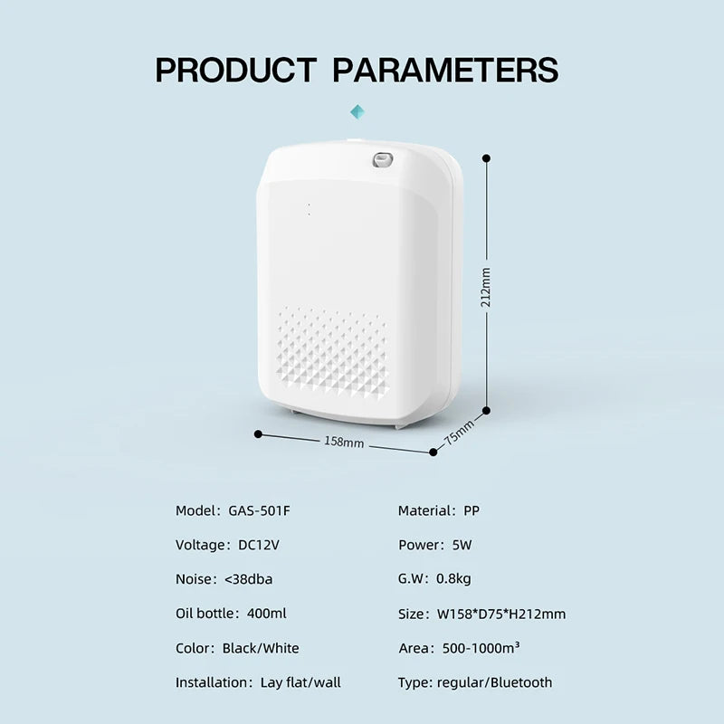 Wall-Mounted Bluetooth Essential Oil Diffuser – Hotel & Home Air Freshener