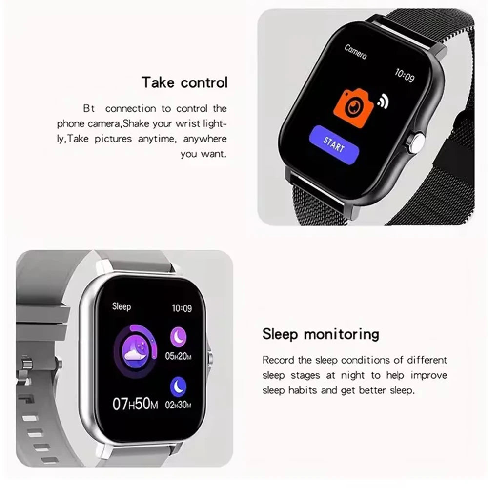 1.44" Color Screen Smartwatch – Bluetooth Call & Health Monitoring