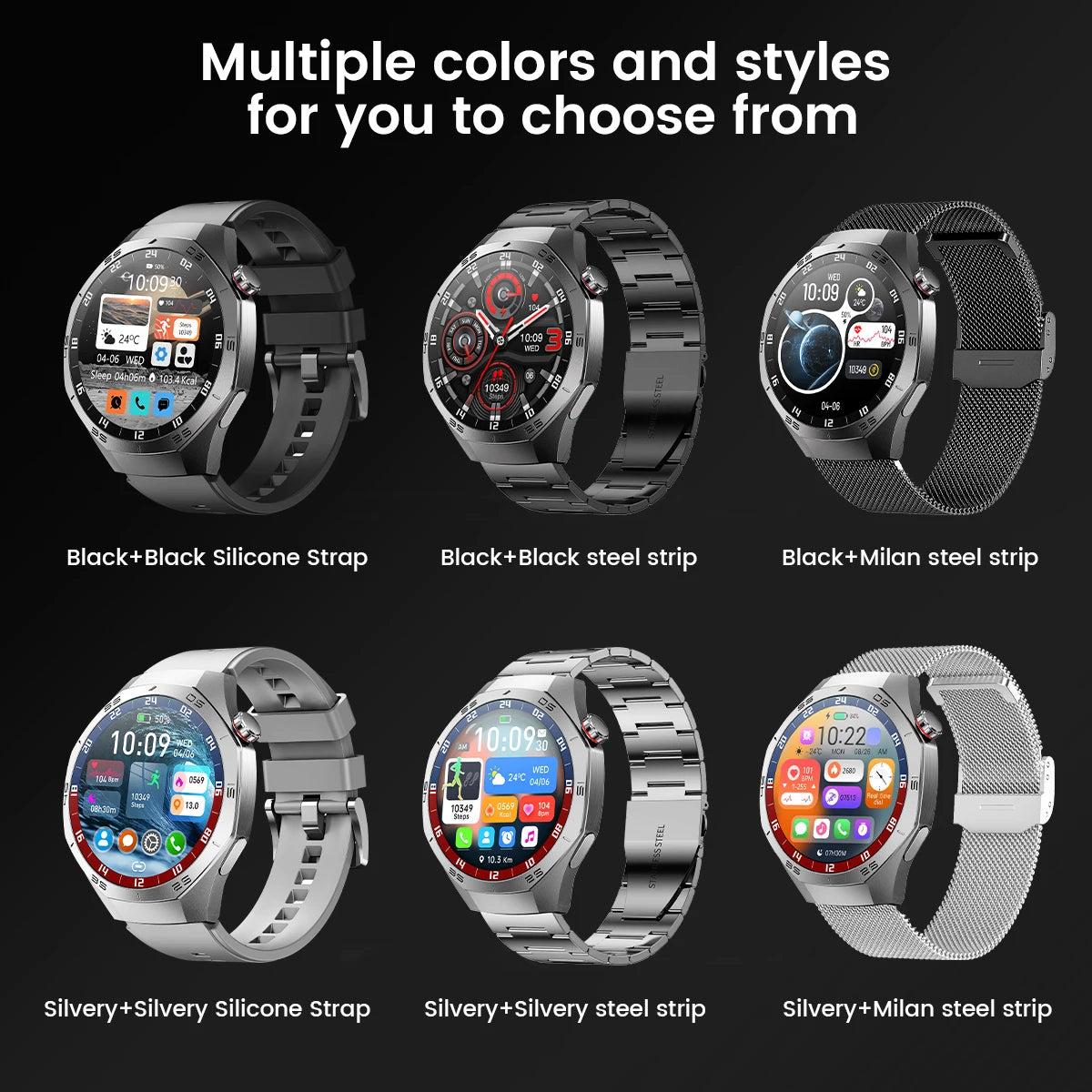 AMOLED GPS Smartwatch – Heart Rate, Motion Tracking & Bluetooth Calls