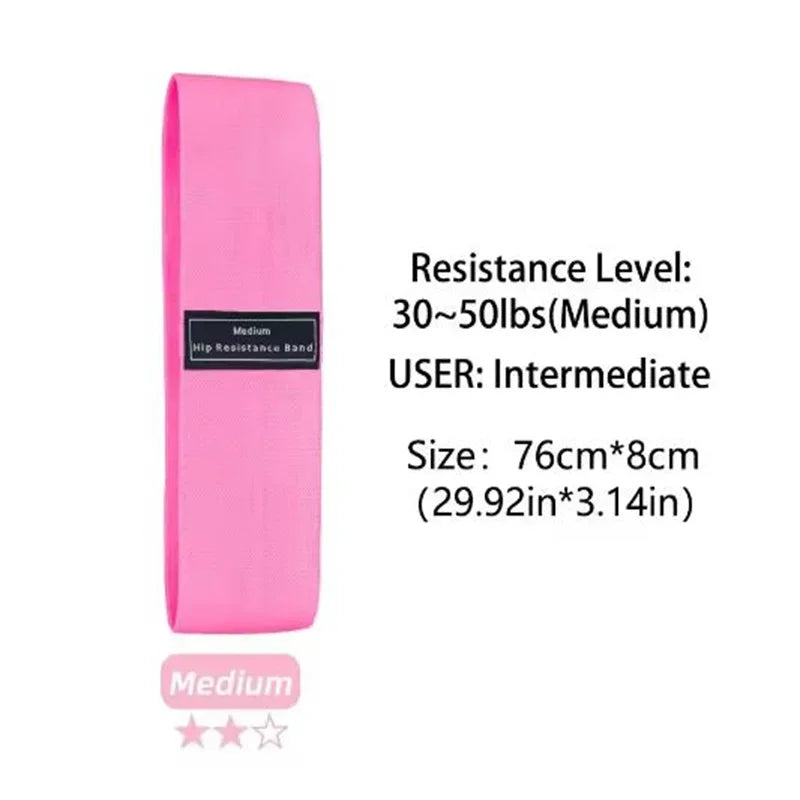 Fabric Resistance Hip & Booty Bands – 3-Piece Glute & Thigh Workout Set