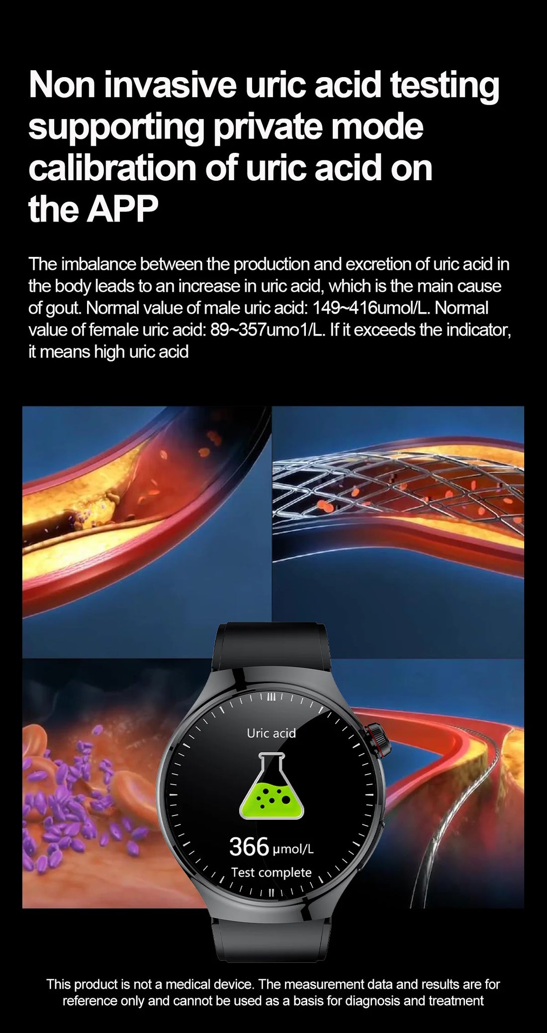 Nursing-Grade Health Smartwatch – Blood Oxygen, ECG, & Body Metrics