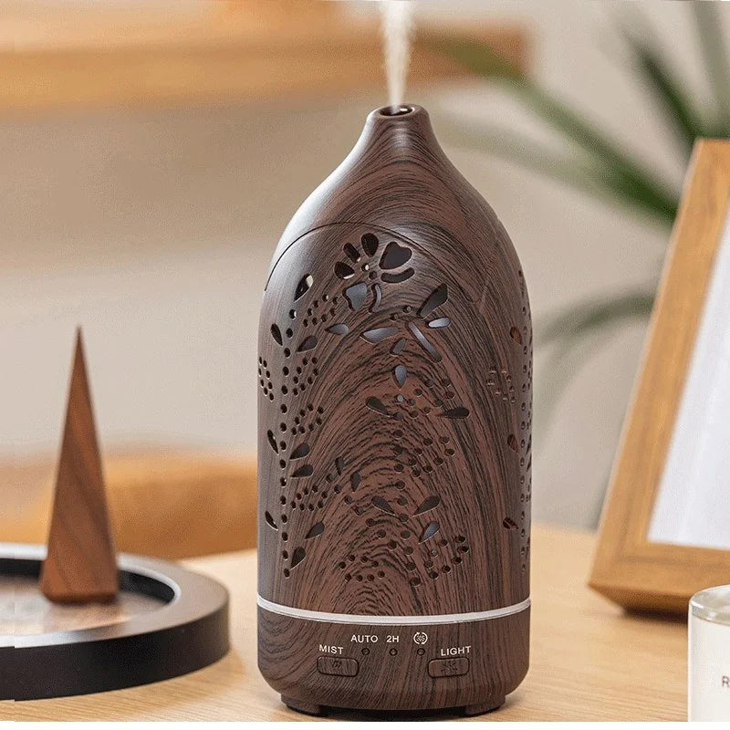 100ml Ultrasonic Essential Oil Diffuser – LED Lights & Adjustable Mist