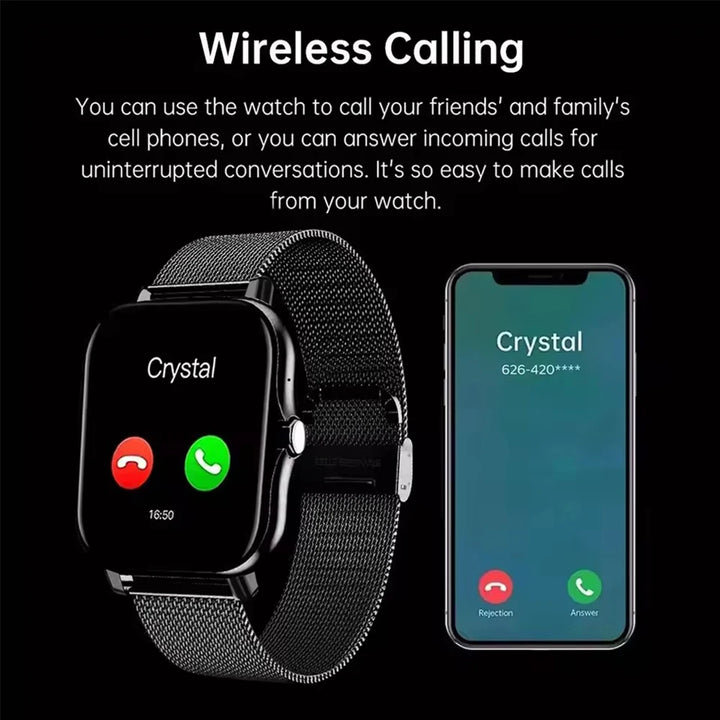1.44" Color Screen Smartwatch – Bluetooth Call & Health Monitoring