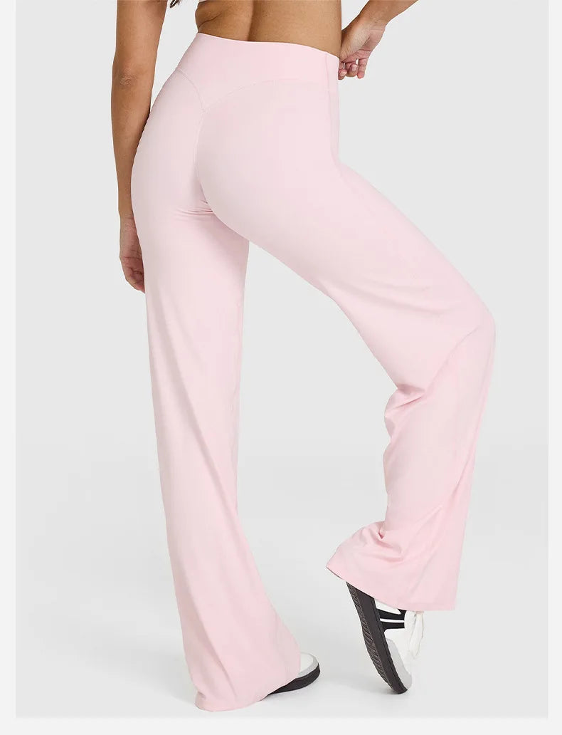 Women’s Straight-Leg Sports Pants – Wide-Leg Breathable Fitness & Casual Wear