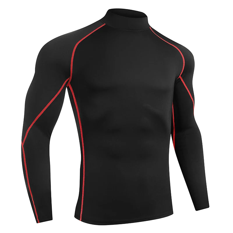 Men’s Quick-Dry Running T-Shirt – Long Sleeve Compression Gym Top