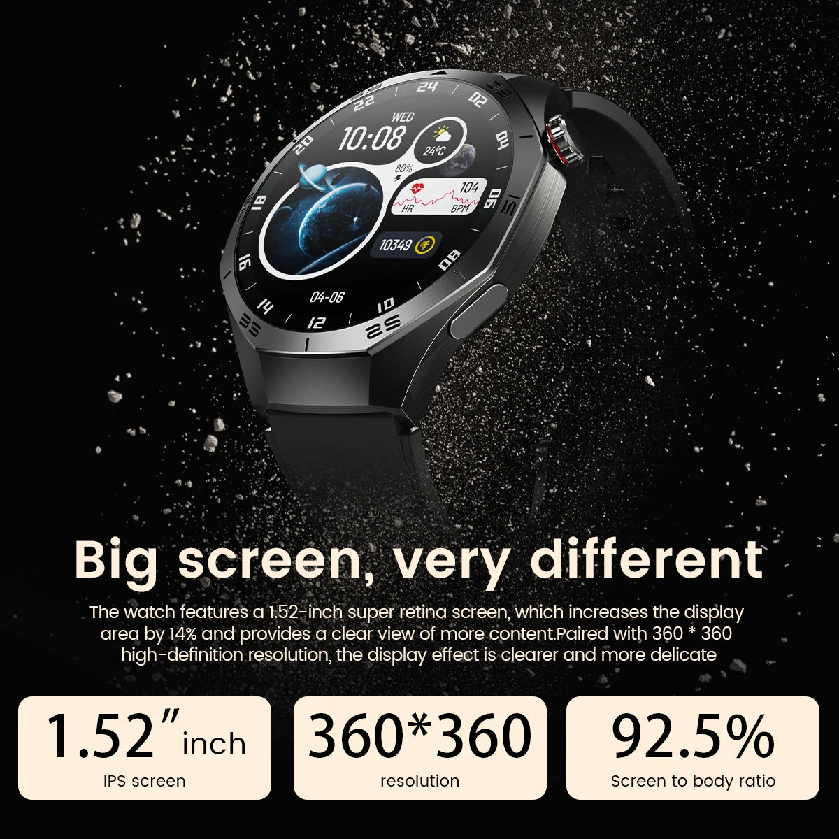 GT5 Pro Smartwatch – Men’s AMOLED GPS Heart Rate & Bluetooth Call