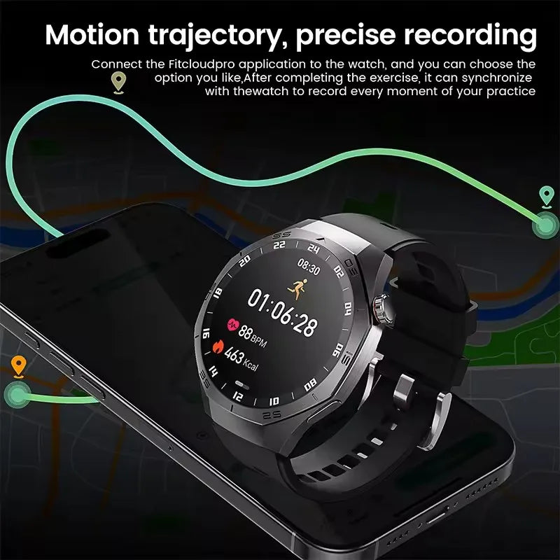 GT5 Pro Smartwatch – Men’s AMOLED GPS Heart Rate & Bluetooth Call