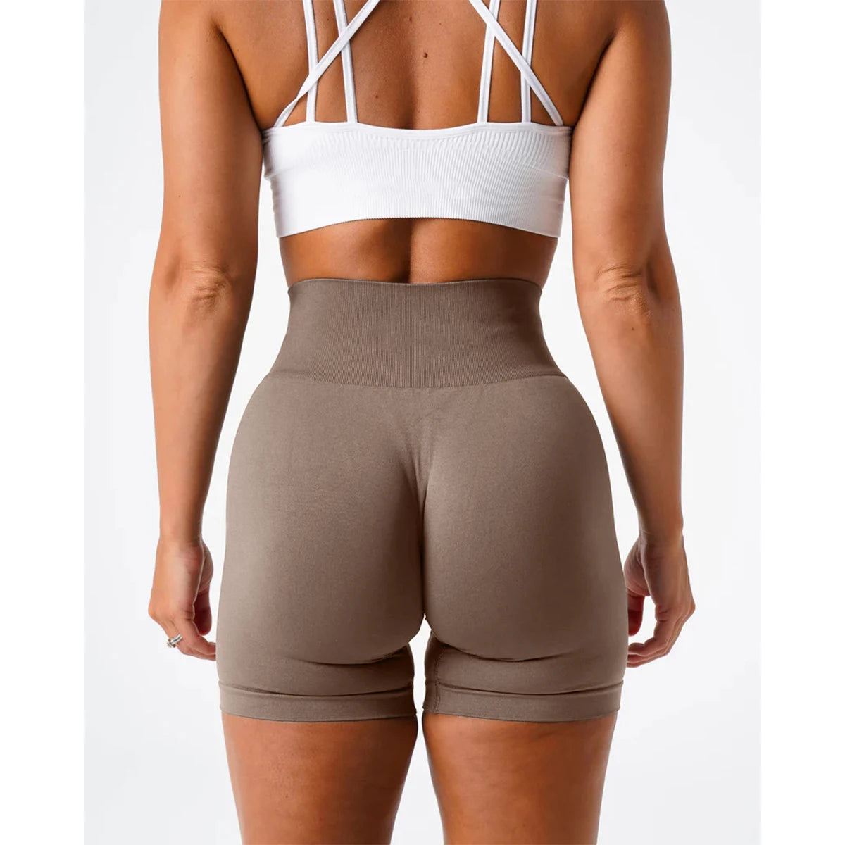 TKITK Women’s Seamless Spandex Shorts – Soft Workout & Yoga Tights