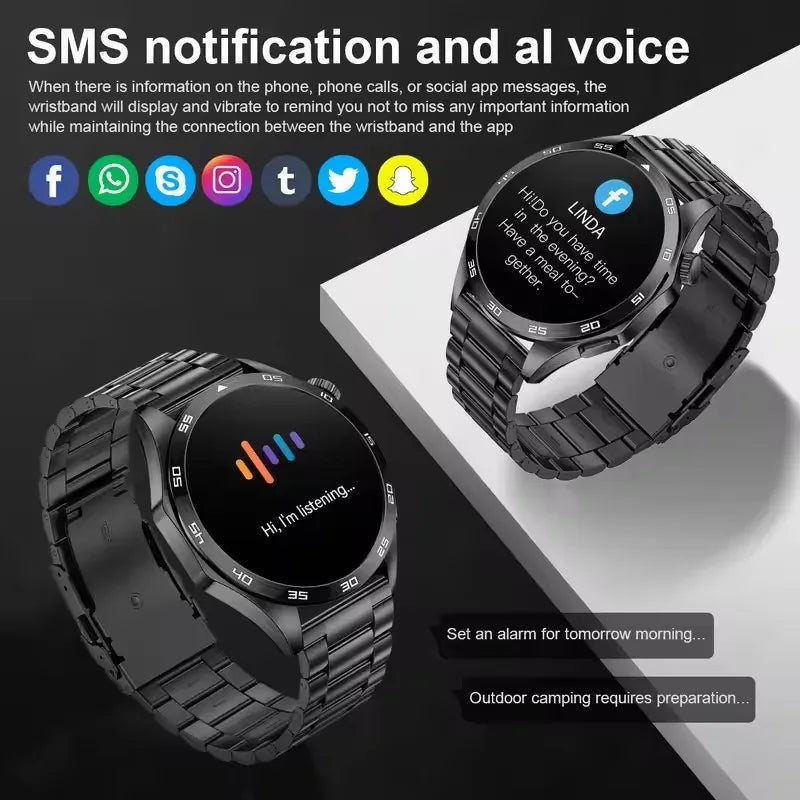 Men’s Smartwatch – 360×360 AMOLED GPS NFC & Bluetooth Call