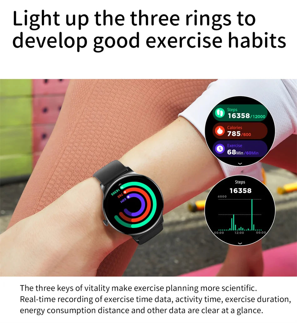 Ultra-Slim AMOLED Smartwatch – Heart Rate & BT Calling for Women