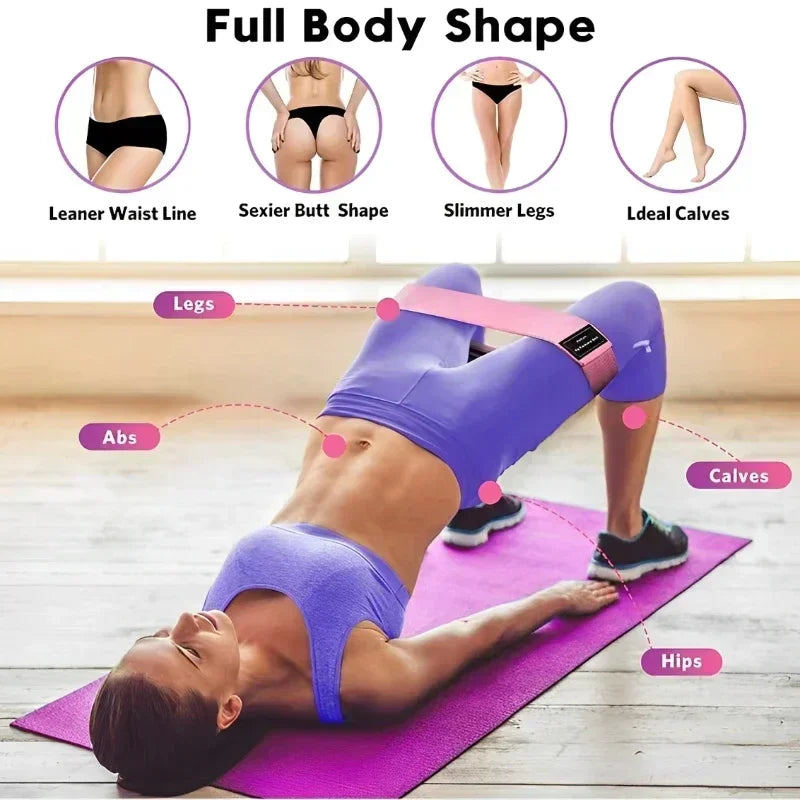 Fabric Resistance Hip & Booty Bands – 3-Piece Glute & Thigh Workout Set