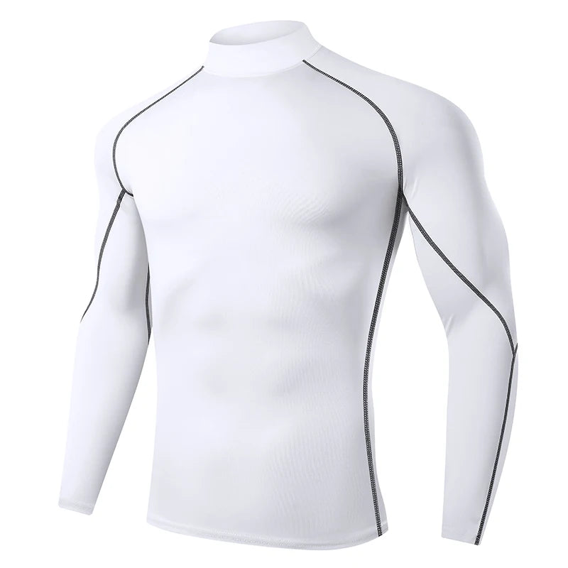 Men’s Quick-Dry Running T-Shirt – Long Sleeve Compression Gym Top