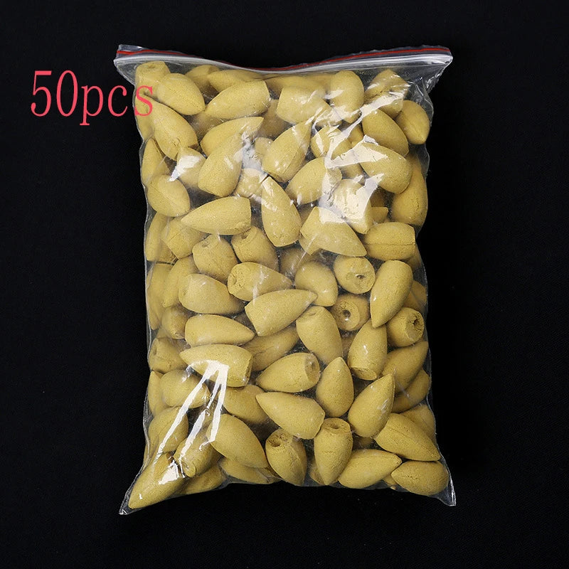 Mixed Backflow Incense Cones – Sandalwood, Lavender & Multi-Scented