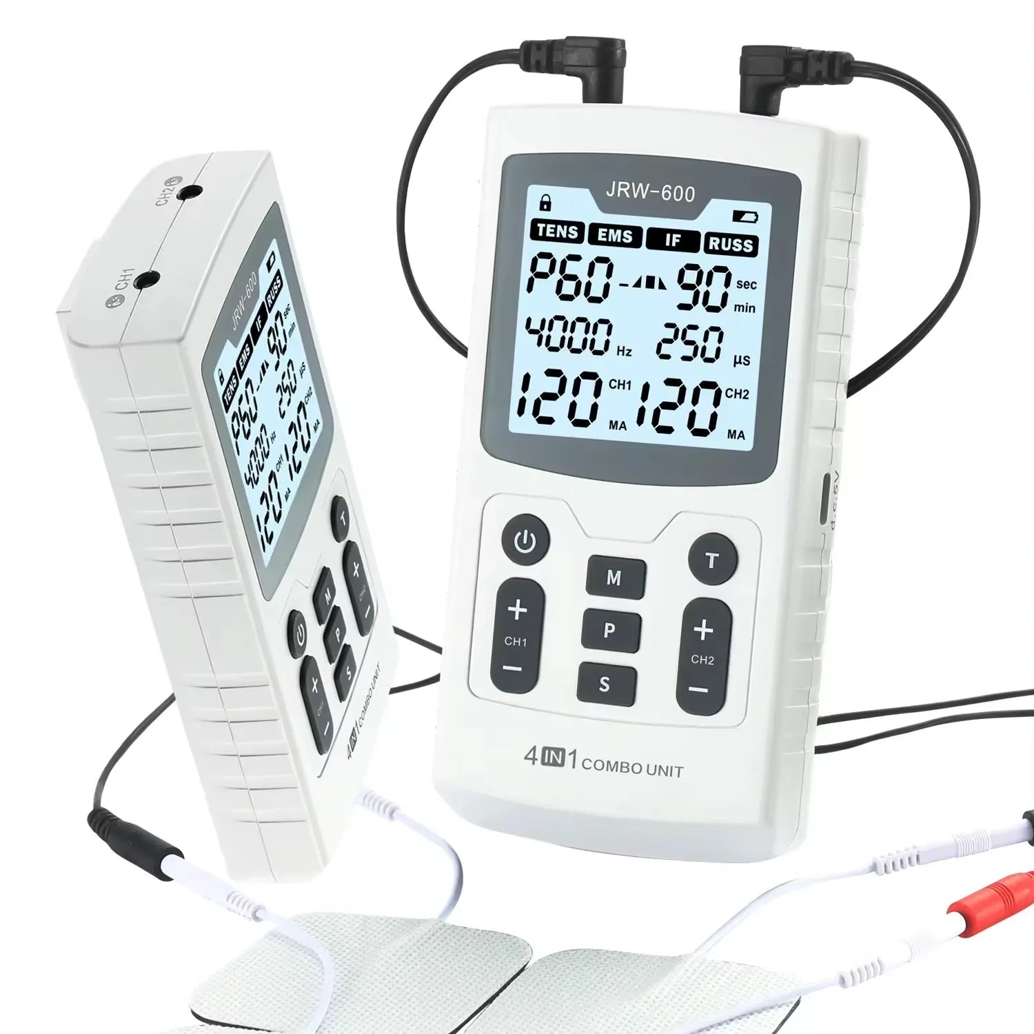4-in-1 EMS TENS IFT RUSS Electric Muscle Stimulator Device