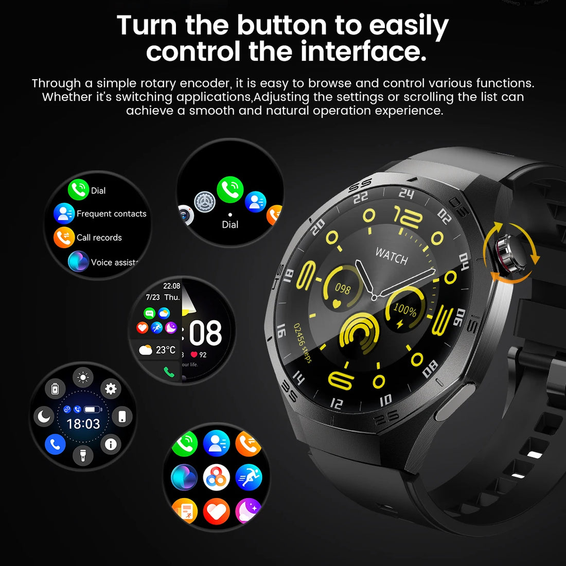 GT5 Pro Smartwatch – Men’s AMOLED GPS Heart Rate & Bluetooth Call