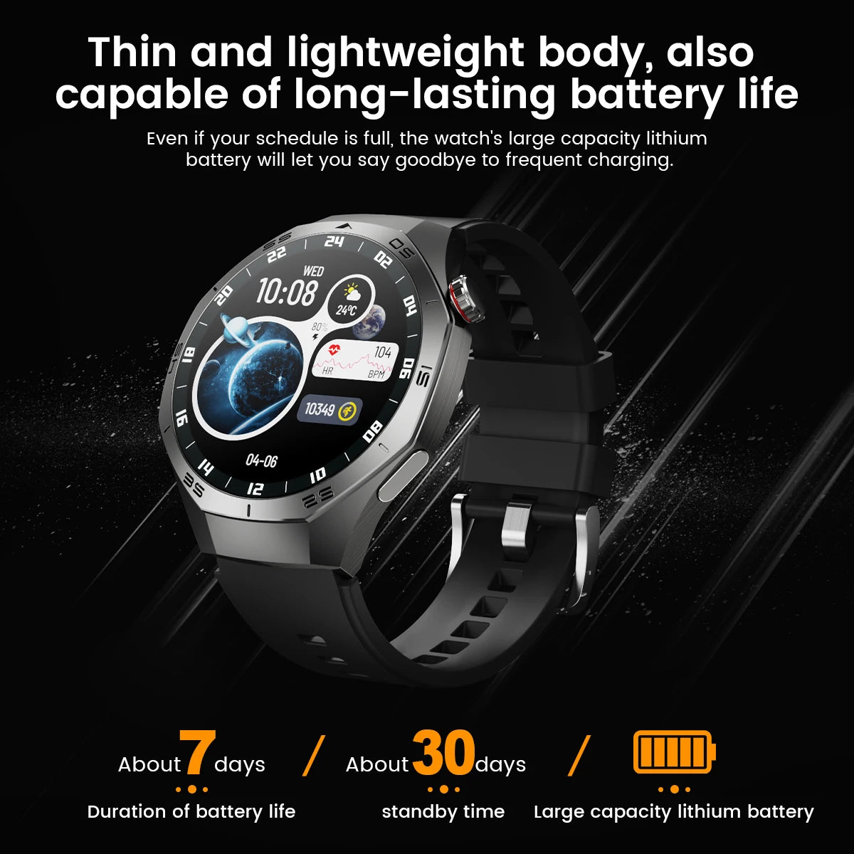 GT5 Pro Smartwatch – Men’s AMOLED GPS Heart Rate & Bluetooth Call